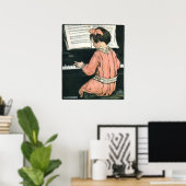 Schalen van Jessie Willcox Smith, Piano Music Girl Poster (Thuiskantoor)