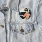 Schalen van Jessie Willcox Smith, Piano Music Girl Ronde Button 5,7 Cm (In situ)