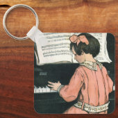 Schalen van Jessie Willcox Smith, Piano Music Girl Sleutelhanger (Voorkant)