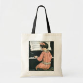 Schalen van Jessie Willcox Smith, Piano Music Girl Tote Bag (Voorkant)