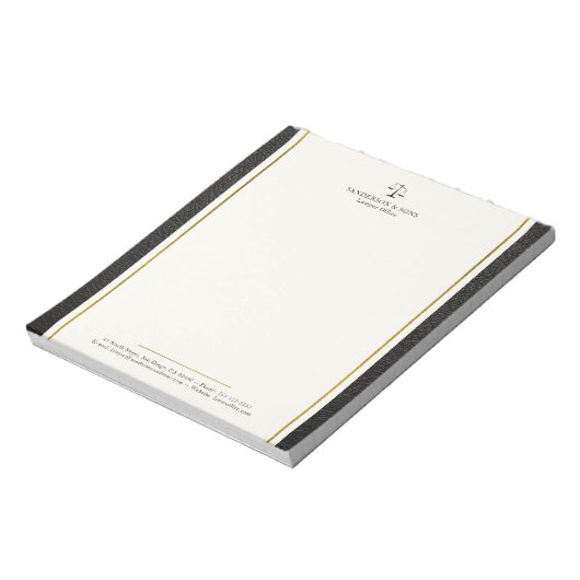 Schalen van juristen kantoor professioneel notitieblok (Linkerzijde)