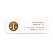 Schalen van Justice Law Label (Voorkant)