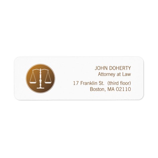 Schalen van Justice Law Label (Voorkant)