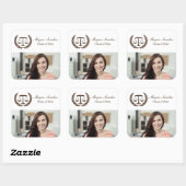 Schalen van Justice Law School Afstudeerder Vierkante Sticker (Vel)