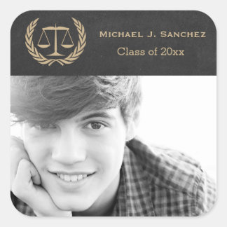 Schalen van Justice Law School Afstudeerder Vierkante Sticker