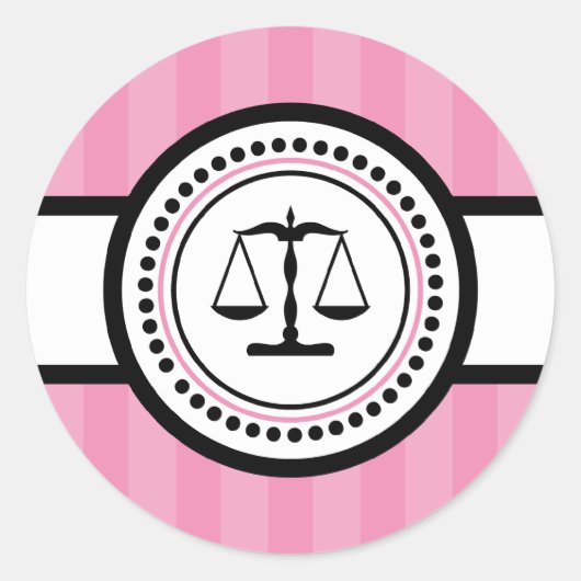 Schalen van Justice Stripes Label (roze) (Voorkant)