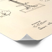 Schalen van justitie 1885 Octrooikunst - Oude pooi Poster (Hoek)