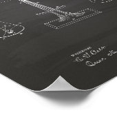 Schalen van justitie 1885 Patent Art - Chalkboard Poster (Hoek)