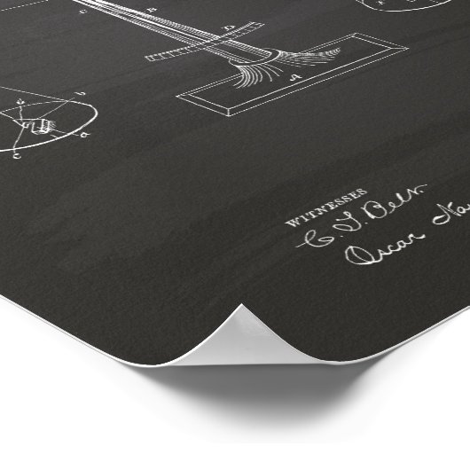 Schalen van justitie 1885 Patent Art - Chalkboard Poster (Hoek)