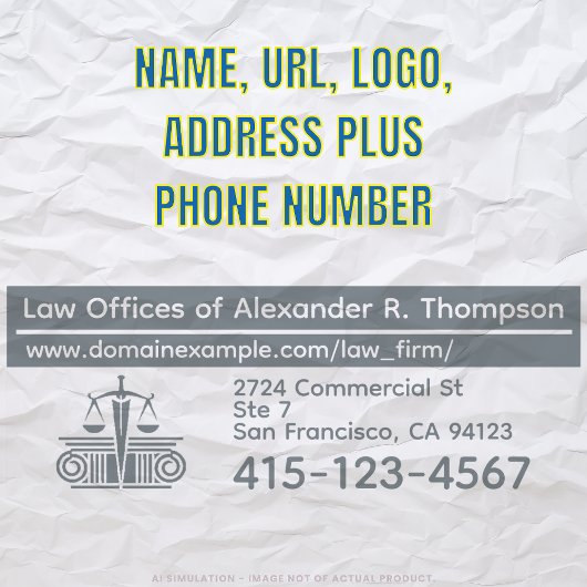 Schalen van justitie, advocatenkantoor Logo, wet K Zelfinktende Stempel