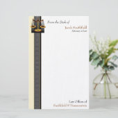 Schalen van Justitie Business Elegance Attorney Briefpapier (Staand voorkant)