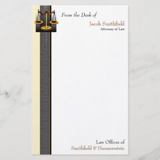 Schalen van Justitie Business Elegance Attorney Briefpapier