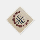 Schalen van justitie Gepersonaliseerde advocatenca Servetten (Hoek)