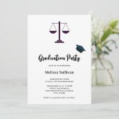 Schalen van Justitie Juridisch Wetsymbool Afstuder Kaart (Staand voorkant)