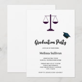 Schalen van Justitie Juridisch Wetsymbool Afstuder Kaart (Voorkant / Achterkant)