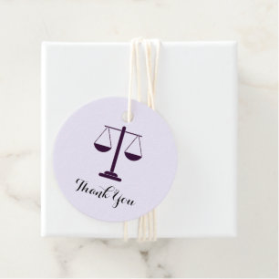 Schalen van Justitie Juridische Diensten Symbool B Bedankjes Labels