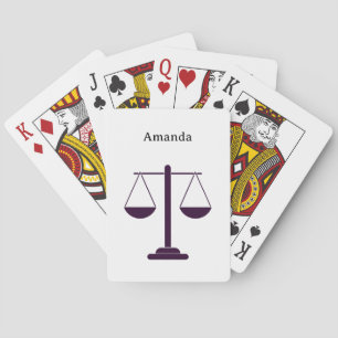 Schalen van Justitie Juridische Dienstverlening Sy Pokerkaarten