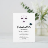 Schalen van Justitie Juridische Dienstverlening Sy Uitnodiging Briefkaart (Staand voorkant)
