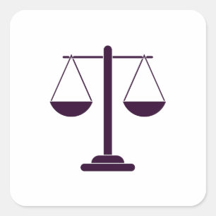 Schalen van Justitie Juridische Dienstverlening Sy Vierkante Sticker