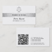 Schalen van justitie met QR-codes Visitekaartje (Voorkant / Achterkant)