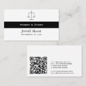 Schalen van justitie met QR-codes Visitekaartje (Voorkant / Achterkant)