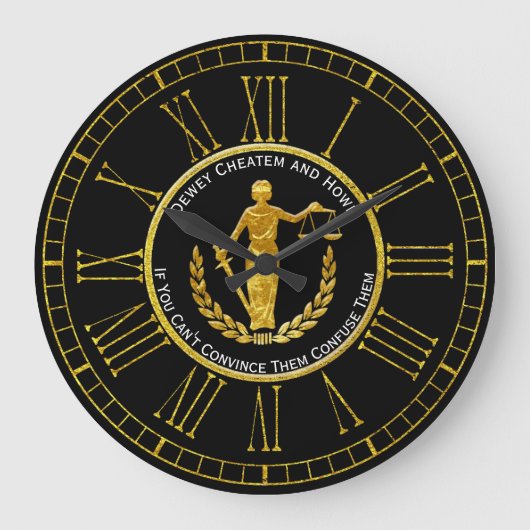 Schalen van justitie personaliseren grote klok (Voorkant)