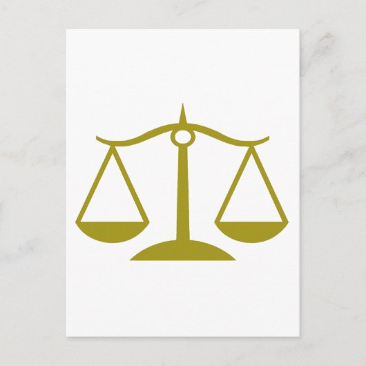 Schalen van Rechtvaardigheid - Goud Briefkaart (Voorkant)