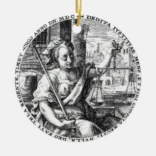 Schalen van Rechtvaardigheid Keramisch Ornament