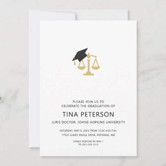 Schalen van rechtvaardigheid met Pet Law School Af Kaart (Voorkant)