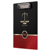 Schalen van rechtvaardigheid - Monogram Zwart en R Klembord (Links)