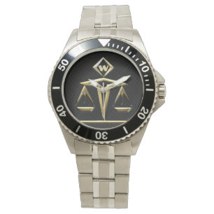 Schalen van rechtvaardigheid - Monogrammed (v2) Horloge