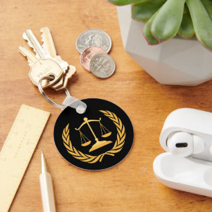 Schalen van rechtvaardigheid   Recht   Advocaat -  Sleutelhanger