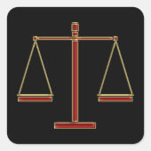 Schalen van rechtvaardigheid - Square Sticker (Voorkant)