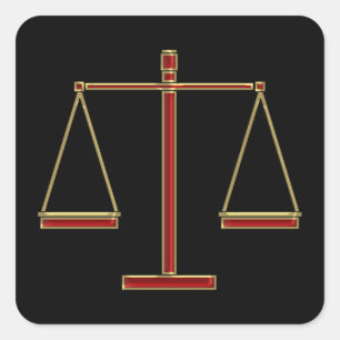 Schalen van rechtvaardigheid - Square Sticker