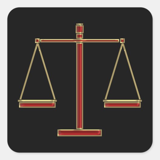 Schalen van rechtvaardigheid - Square Sticker (Voorkant)