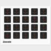 Schalen van rechtvaardigheid - Square Sticker (Vel)