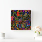 Schalkse Shaman Geest Vierkante Klok (Huis)