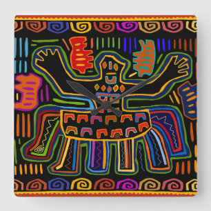 Schalkse Shaman Geest Vierkante Klok