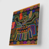 Schalkse Shaman Geest Vierkante Klok (Hoek)