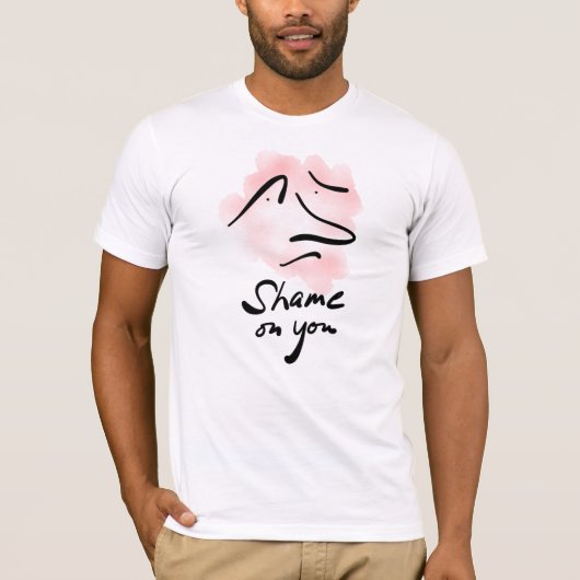 SCHAME OP JE Mannen T-Shirt (Voorkant)