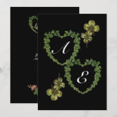 SCHAMROCK HARTS MONOGRAM-ijs Aankondiging (Voorkant / Achterkant)