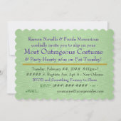Schandalig Mardi Gras Party - gepersonaliseerd Kaart (Achterkant)