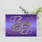 Schandalig Mardi Gras Party - gepersonaliseerd Kaart (Staand voorkant)