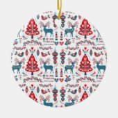 schandalige kerstkunst keramisch ornament (Voorkant)