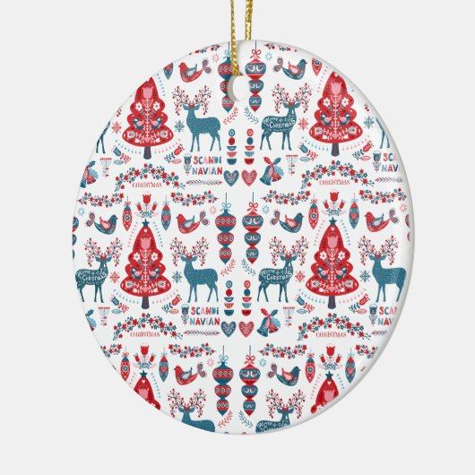 schandalige kerstkunst keramisch ornament (Links)