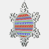 schandalige kerstvoetzool tin sneeuwvlok ornament (Rechts)