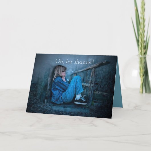 SCHANDE VERLATE VERJAARDAG KAART (Voorkant)