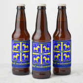 Schandinavisch ontwerp, gepersonaliseerd Glad mids Bier Etiket (Flessen)