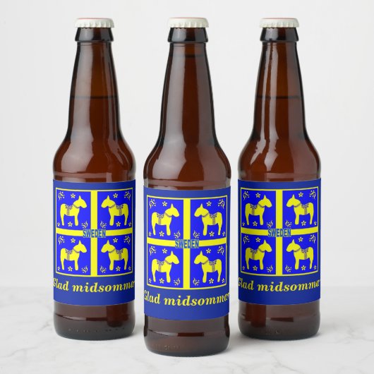 Schandinavisch ontwerp, gepersonaliseerd Glad mids Bier Etiket (Flessen)