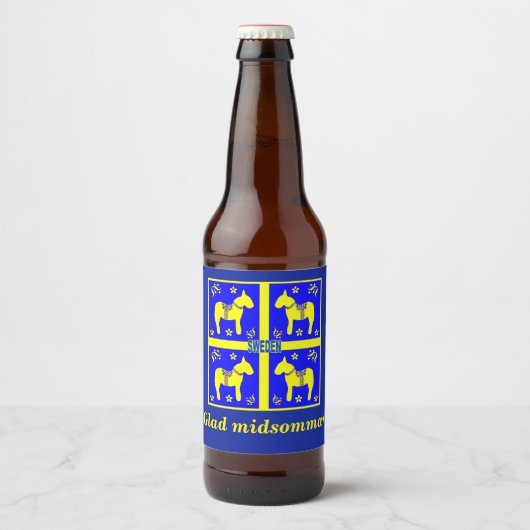 Schandinavisch ontwerp, gepersonaliseerd Glad mids Bier Etiket (Voorkant)